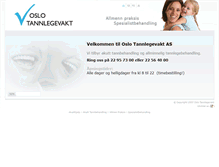 Tablet Screenshot of oslotannlegevakt.no